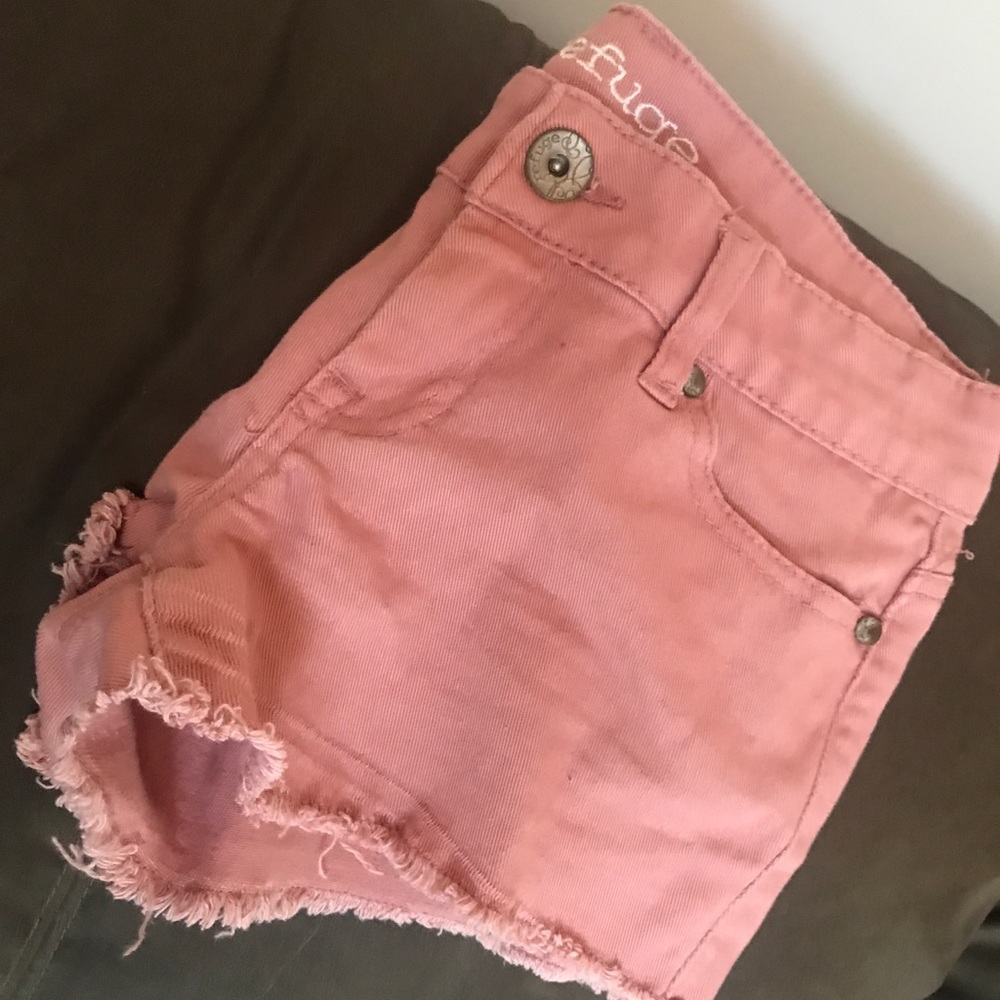 Charlotte Russe Refuge Pink Denim Shorts